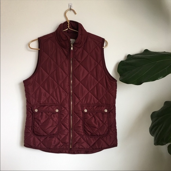 Anthropologie Jackets & Blazers - Anthro✨ Thread & Supply Maroon Quilted Vest